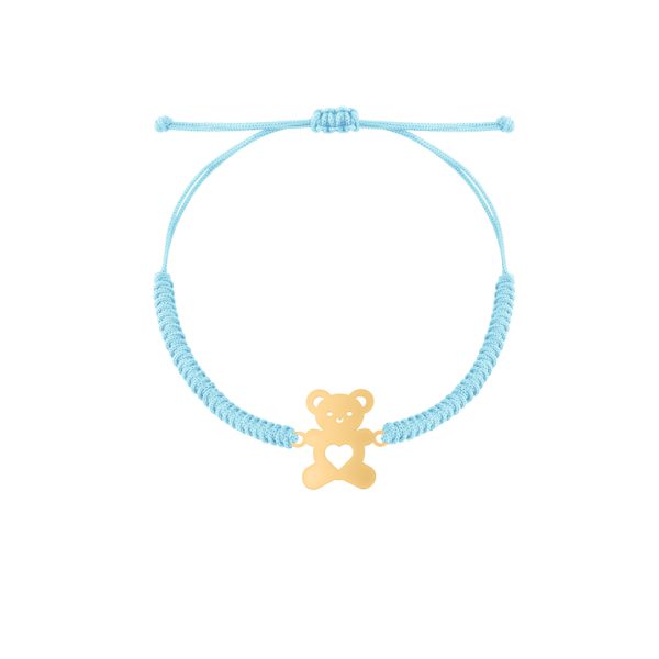 دستبند طلا بچگانه بافت خرس
