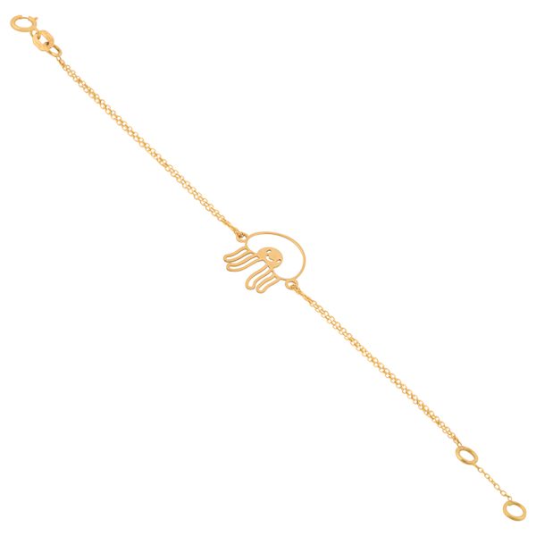 دستبند طلا زنجیری بچگانه عروس دریایی