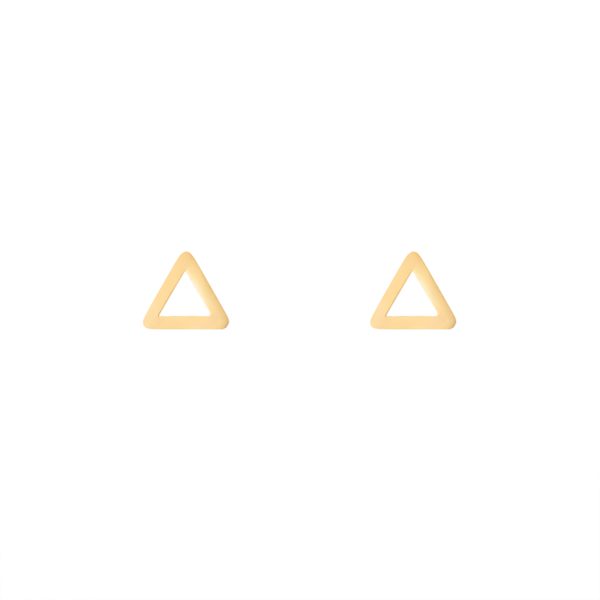 گوشواره طلا میخی مثلث توخالی