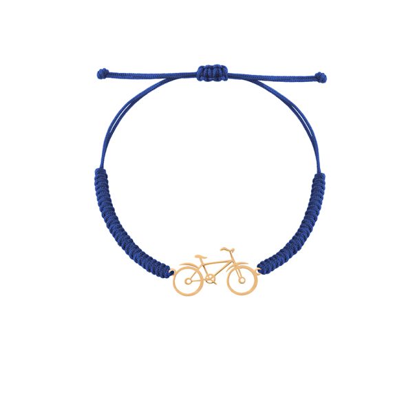 دستبند طلا بافت مردانه دوچرخه