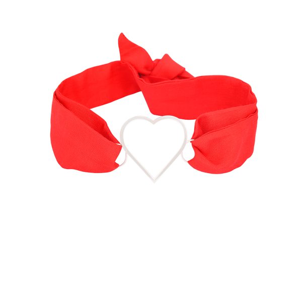 دستبند نقره طرح قلب با بند رنگی