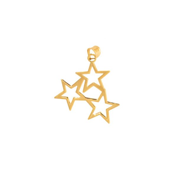 آویز طلا سه ستاره
