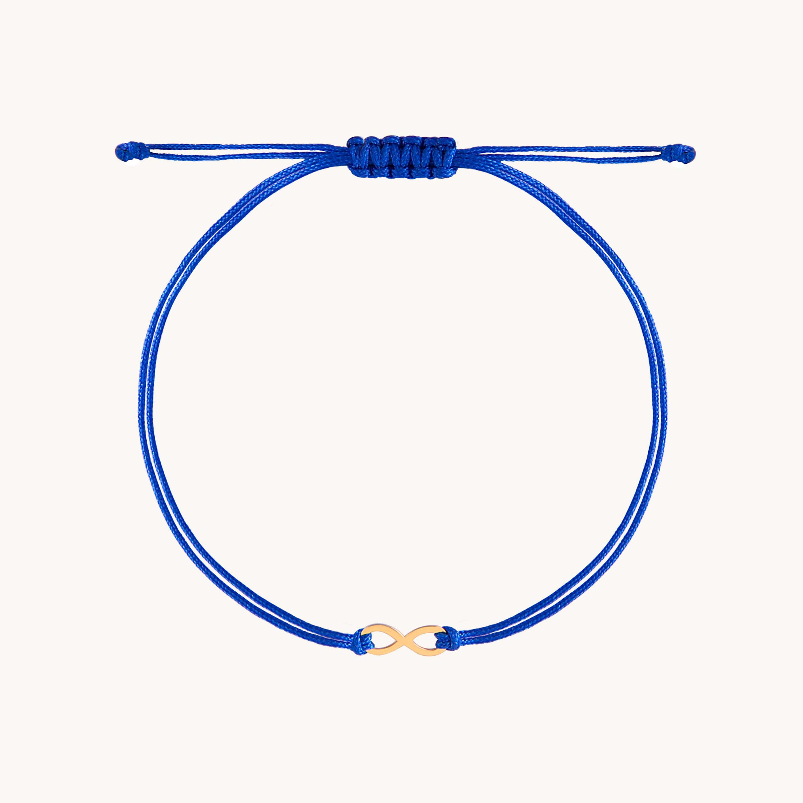 تصویر دستبند طلا نخی اینفینیتی 